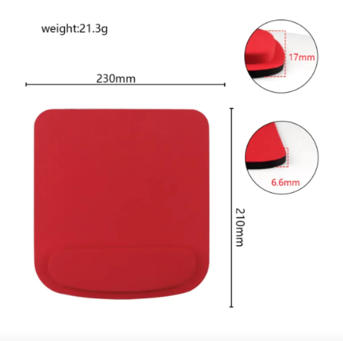 Oversized Non-Slip Gaming Mouse Pad with Pure Color Wristband